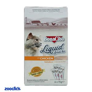 بستنی گربه بوناسیبو طعم مرغ Bonacibo Liquid Snacks With Chicken 