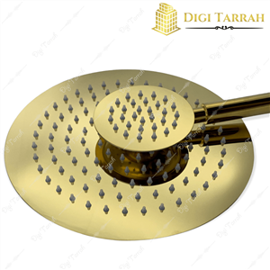 سردوش گرد طلایی براق ۲۵ سانت