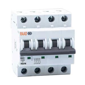 کلید مینیاتوری 4 پل 63 آمپر RB-M-4P-B63-10KA رعد