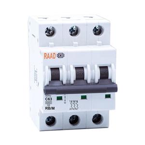 کلید مینیاتوری 3 پل 63 آمپر RB-M-3P-C63-6KA رعد