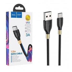 کابل تبدیل USB به MicroUSB هوکو مدل U92 طول 1.2 متر
