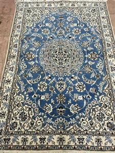 فرش دستبافت نایین إیران (زرع ونیم طرح ترنج)