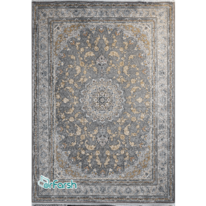 فرش 1200 شانه قیطران طرح کاترینا رنگ فیلی