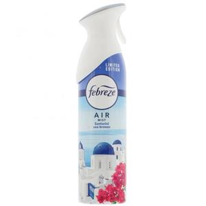 اسپری خوشبو کننده هوا فبرز Febreze سفارش اروپا مدل Santorini Sea Breeze حجم 300 میل 