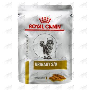 غذای پوچ گربه یورینری اس او رویال کنین (Royal Canin Cat Urinary S/O Pouch) وزن 85 گرم