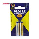 باتری نیم قلمی Vestel بسته دو عددی
