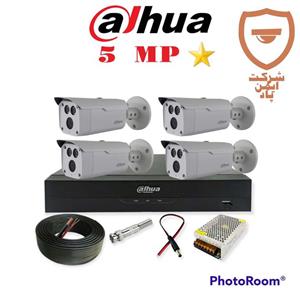 پکیج 4 عددی دوربین مداربسته 5 مگاپیکسل داهوا مدل 1500 DP