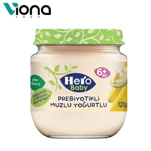 پوره میوه هیرو بیبی ویتامین سی، موز، ماست