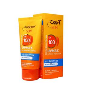 کرم ضد آفتاب آردن UV MAX SPF 100 حجم 50 میلی لیتر - بژ طبیعی