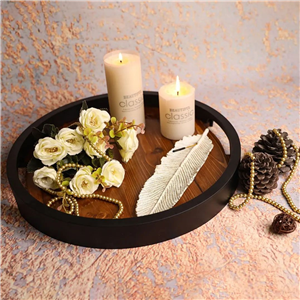 سینی دایره ای چوبی آوا