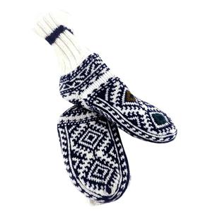 جوراب دست بافت کاموایی ساقدار کد 241 سایز 41-42