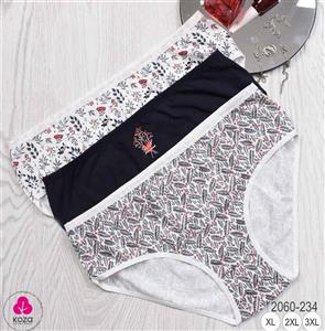 پک شورت زنانه اسلیپ نخی Koza کوزا کد 2060  چندطرح بسته 3 عددی
