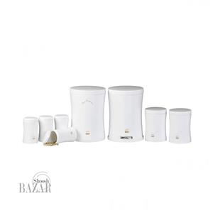 سرویس جهیزیه 8 پارچه کمرباریک سفید درب فلزی بهازکالا