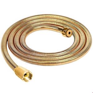 شلنگ دوش حمام تمام برنجی طلایی