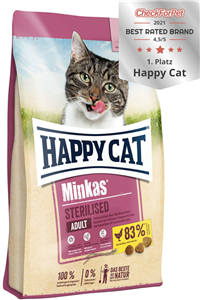 غذای گربه عقیم شده هپی کت نیم کیلویی Happy Cat Minkas Sterilized