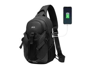 کوله تک بند ضد اب یو اس بی دار بنج Bange BG 77120 Men Waterproof Crossbody Chest Bag with USB 