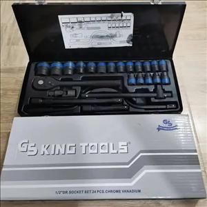 جعبه بکس 24 پارچ 12 فلزی مشکی کینگ تولز