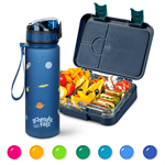 ظرف غذا اسنک کودک و قمقمه کلارشتاین آلمان Klarstein schmatzfatz Frühstücksset, Trinkflasche, Lunchbox Navy space