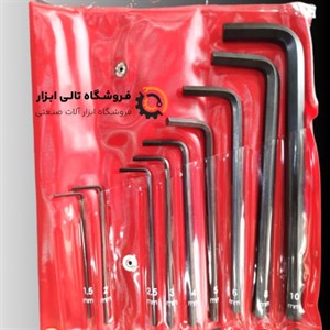 ست آلن شش گوش کیفی 10 عددی 2.5تا17 ایت EIGHT مدل 012-3 ژاپن