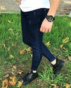 شلوار جین سورمه ای زاپ دار با کیفیت و تضمینی