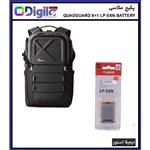 کوله لوپرو QuadGuard X1 Lowepro + باتری کانن E6n