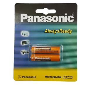 باتری نیم قلمی قابل شارژ پاناسونیک مدل HHR-3MRT/2BM Panasonic HHR-3MRT/2BM Rechargeable AAA Battery Pack Of 2