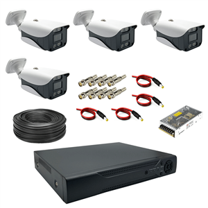 پک دوربین مداربسته 4 کانال 5 مگاپیکسل AHD دید در شب رنگی کد 4522