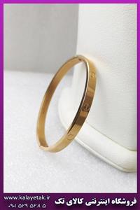 دستبند کارتیه پیچ طلایی استیل