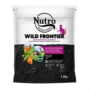 غذا خشک گربه مرغ و بوقلمون نیترو المان Nutro WILD FRONTIER Katze Beutel Adult mit Truthahn und Huhn 1 4kg 