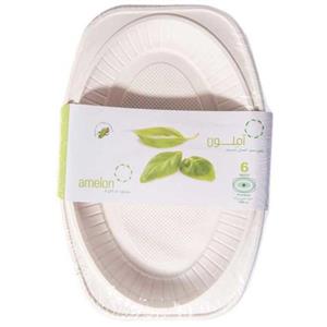 دیس یکبار مصرف گیاهی آملون 6 عددی