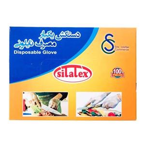 دستکش یکبار مصرف نایلونی رزی 100 عددی
