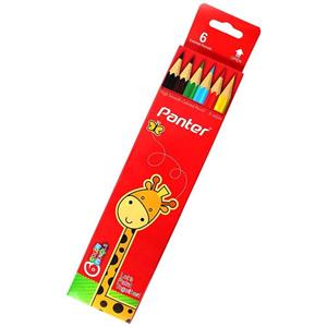 مداد رنگی مقوایی 6 رنگ پنتر