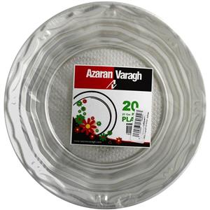 بشقاب یکبار مصرف پلاستیکی آذران ورق 20 عددی