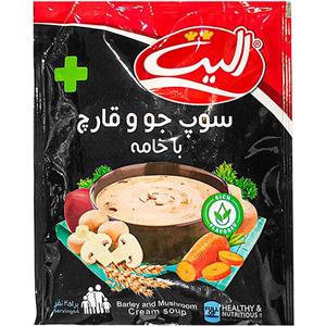 سوپ جو و قارچ خامه الیت 65 گرمی