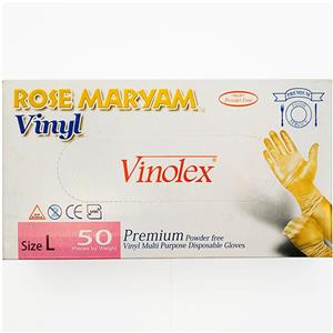 دستکش وینیل رزمریم سایز L 50 عددی