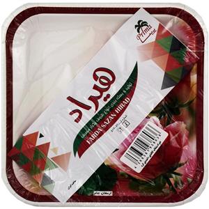 بشقاب یکبار مصرف کاغذی مربع 10 عددی