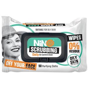 دستمال مرطوب پاک کننده ارایش Scrubbing نینو 50 عددی 