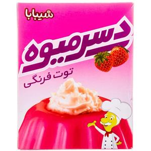 پودر دسر توت فرنگی شیبابا مقدار ۵۰ گرم