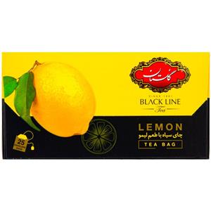 چای سیاه کیسه ای لیمویی گلستان 25 عددی