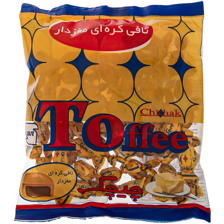 قیمت و خرید تافی کره ای مغزدار چیچک 400 گرمی