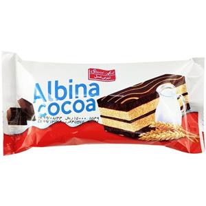 کیک وانیل کاکائویی با کرم شکلات فندقی آلبینا شیرین عسل 30 گرمی