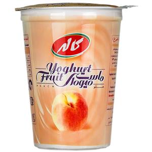 ماست میوه ای هلو نیم چرب کاله 450 گرم
