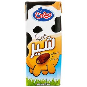 شیر خرما نیم چرب مدت دار میهن 200 میلی لیتر