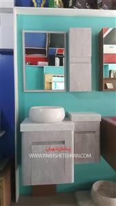 روشویی کابینت دار تورینو سفید طوسی