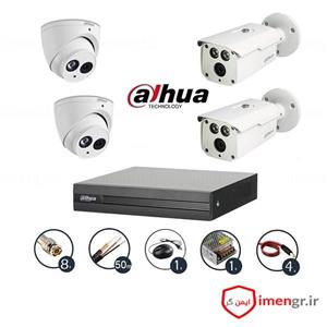 پک کامل 4 دوربین مداربسته داهوا 1200DP ا 1200EMP-A