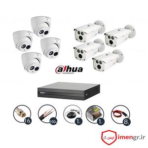 پک کامل 8 دوربین مداربسته داهوا 1200DP ا 1200EMP-A