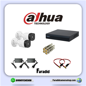 پک کامل 2 دوربین مداربسته داهوا B1A21Pهارد 500