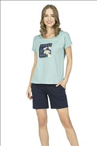 ست تیشرت و شلوارک زنانه اوزکان مدل ozkan 25835