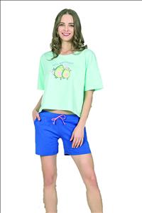 ست تیشرت و شلوارک زنانه اوزکان مدل ozkan 25825