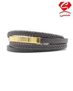 دستبند چرم قهوه ای